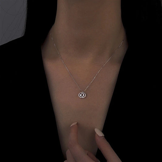 Sterling Silver Star And Moon Necklaces - beautiful Star and Moon Necklace
