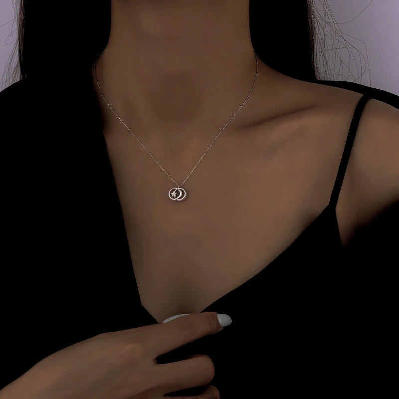 The perfect Star and Moon Necklace for layering or wearing as a statement piece