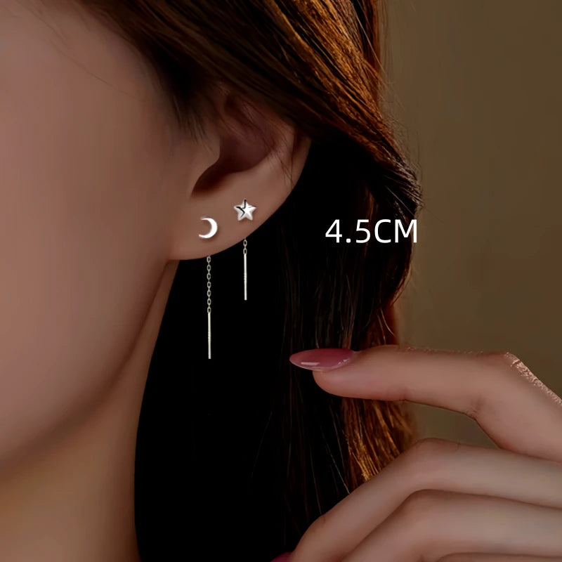 Close-up detail of the sparkling zircons and plating on the Star and Moon Threaders