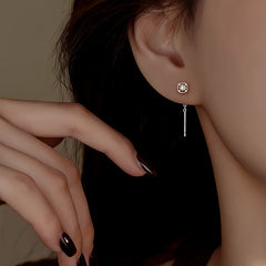Sterling Silver Sun Threader Earrings - elegant Sun Threader Earrings