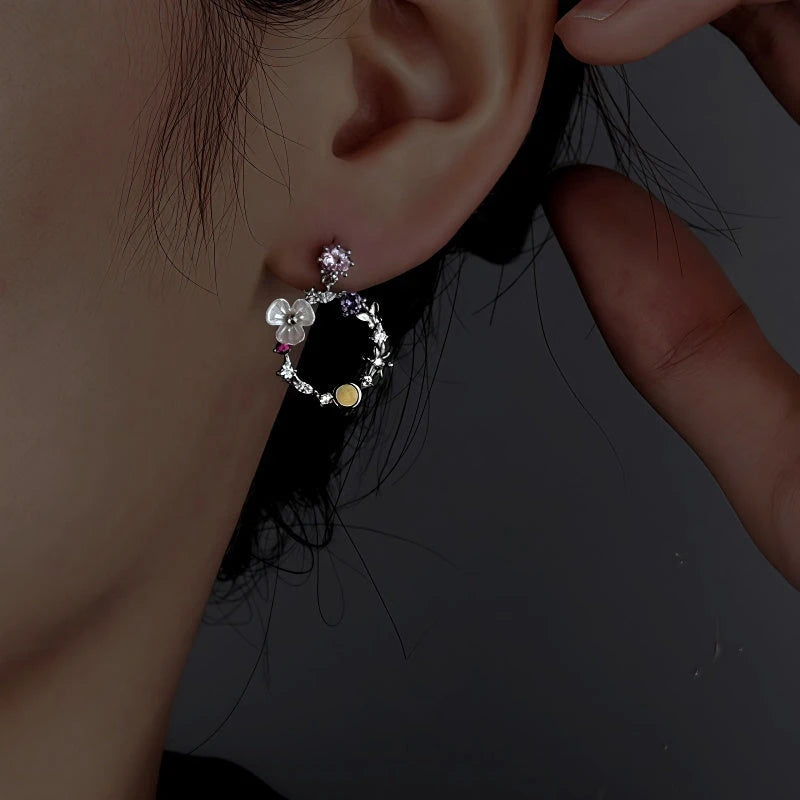 Sterling Silver Super Fairy Flower Earrings - elegant Fairy Flower Earrings