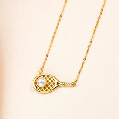 The perfect Tennis Racket Necklace for layering or wearing as a statement piece