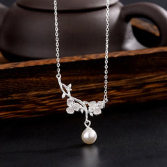 Close-up of the pendant and clasp on the Thorn Branch Necklace