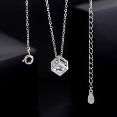 The perfect Hollow Cube Necklace for layering or wearing as a statement piece