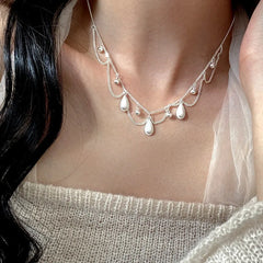 Sterling Silver Water Drop Necklace - beautiful Water Drop Necklace