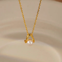 The perfect Split Pearl Necklace for layering or wearing as a statement piece