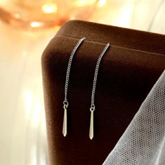 Close-up detail of the sparkling zircons and plating on the Water Drop Threaders