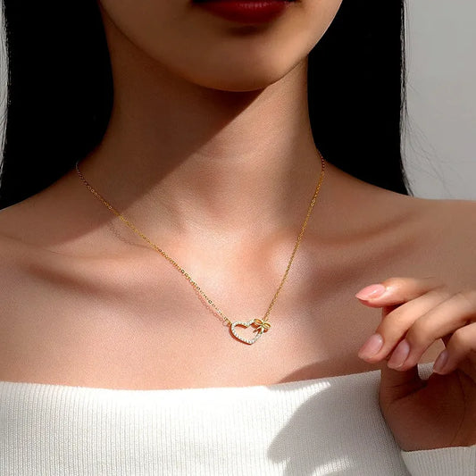 Sterling Silver Wish Heart Necklace - beautiful Wish Heart Necklace