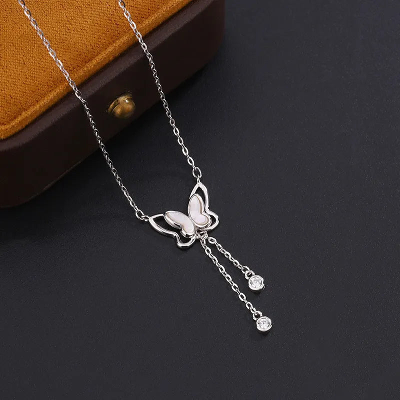 The perfect Zircon Butterfly Necklace for layering or wearing as a statement piece