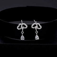 Sterling Silver Zircon Cloud Lightning Earrings - elegant Cloud Lightning Earrings