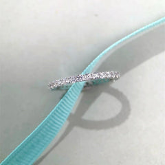 Side profile of the Sterling Silver Zircon Diamond Gemstone Rings ring band