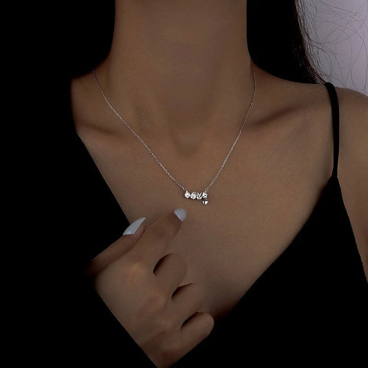 Sterling Silver Zircon Letter LOVE Necklaces - beautiful LOVE Letter Necklace