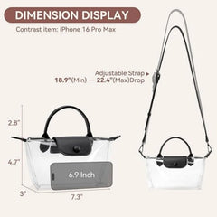 Model using or wearing the Transparent Small Square Handbag