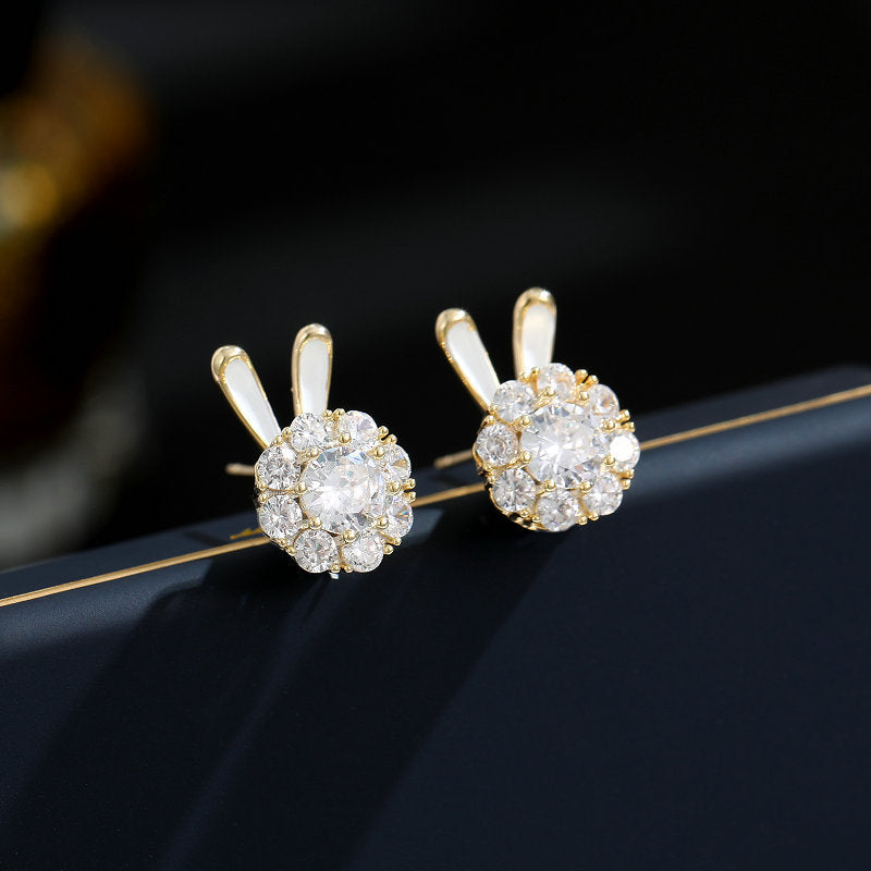 Exquisite & Stylish Rotatable Rabbit Earrings