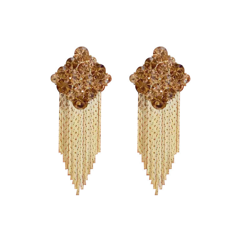 Luxurious & Elegant Gold Tassel Earrings