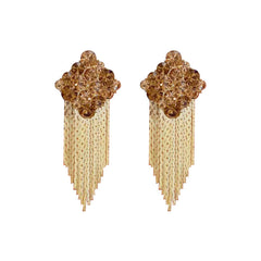 Luxurious & Elegant Gold Tassel Earrings