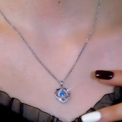 Close-up of the pendant and clasp on the Diamond Heart Pendant